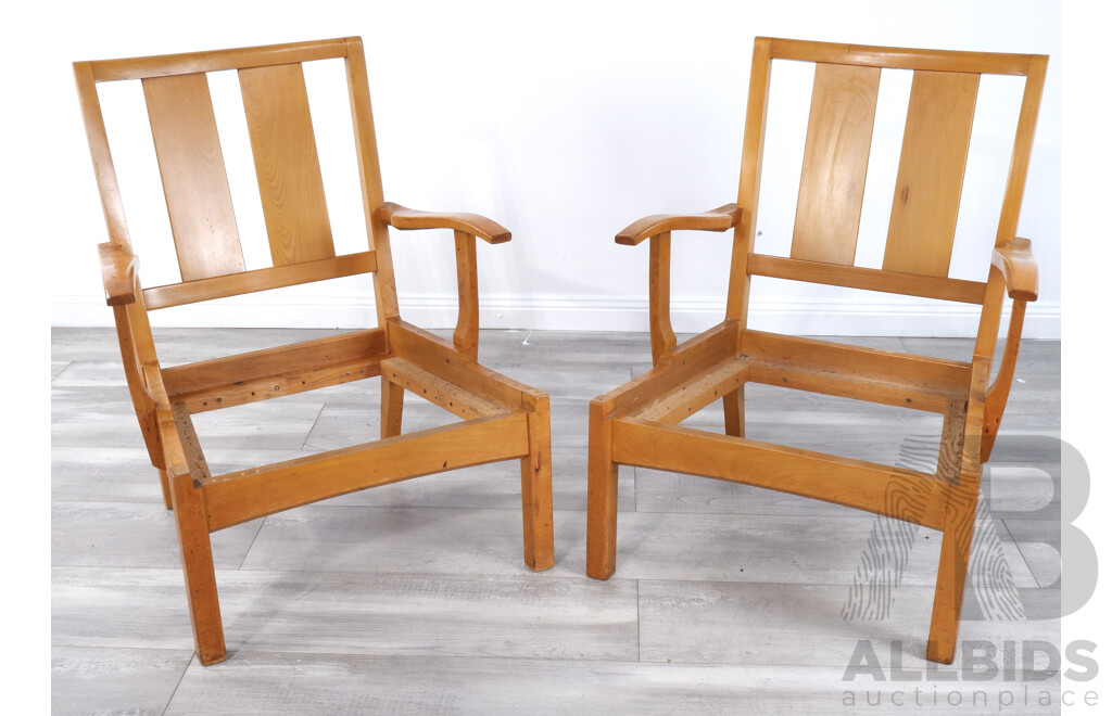 Pair of Fred Ward Maple Armchairs