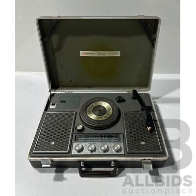 Vintage National Stereo SG-725FL All Transistor Radio-phonograph Portable Turntable