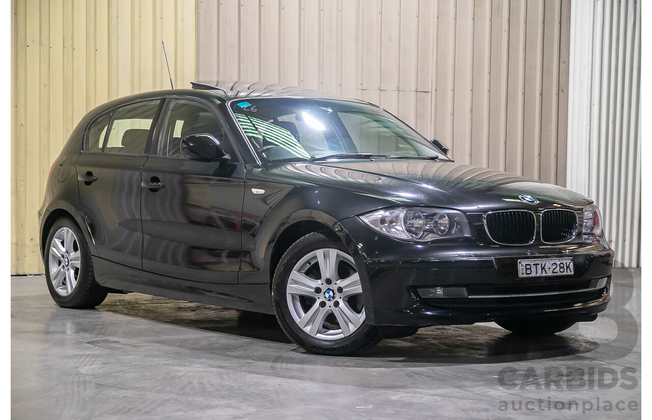 6/2010 BMW 118i E87 MY10 5d Hatchback Black 2.0L