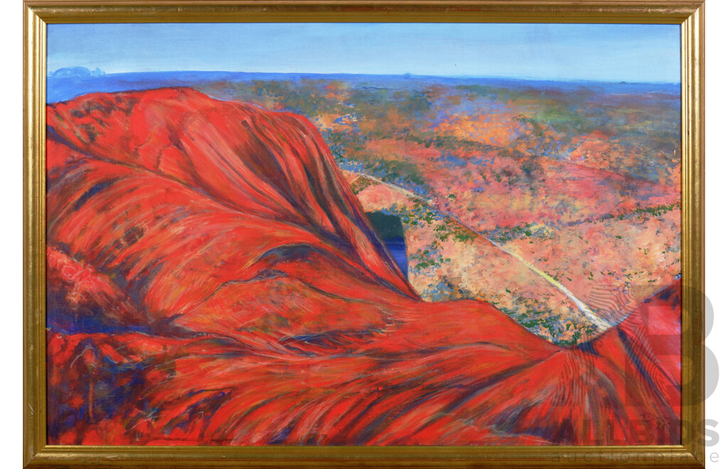 Trevor Dunbar, Uluru 1998, Oil on Canvas on Board