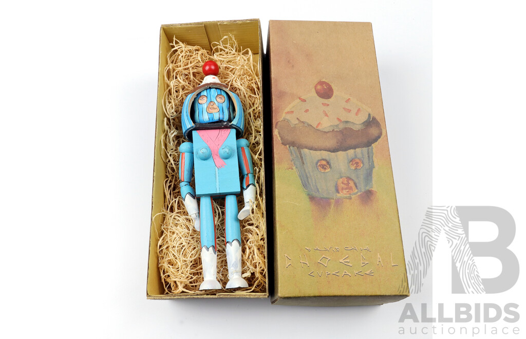 David Choe (born 1976, American), Choegal Cupcake, Wood Doll