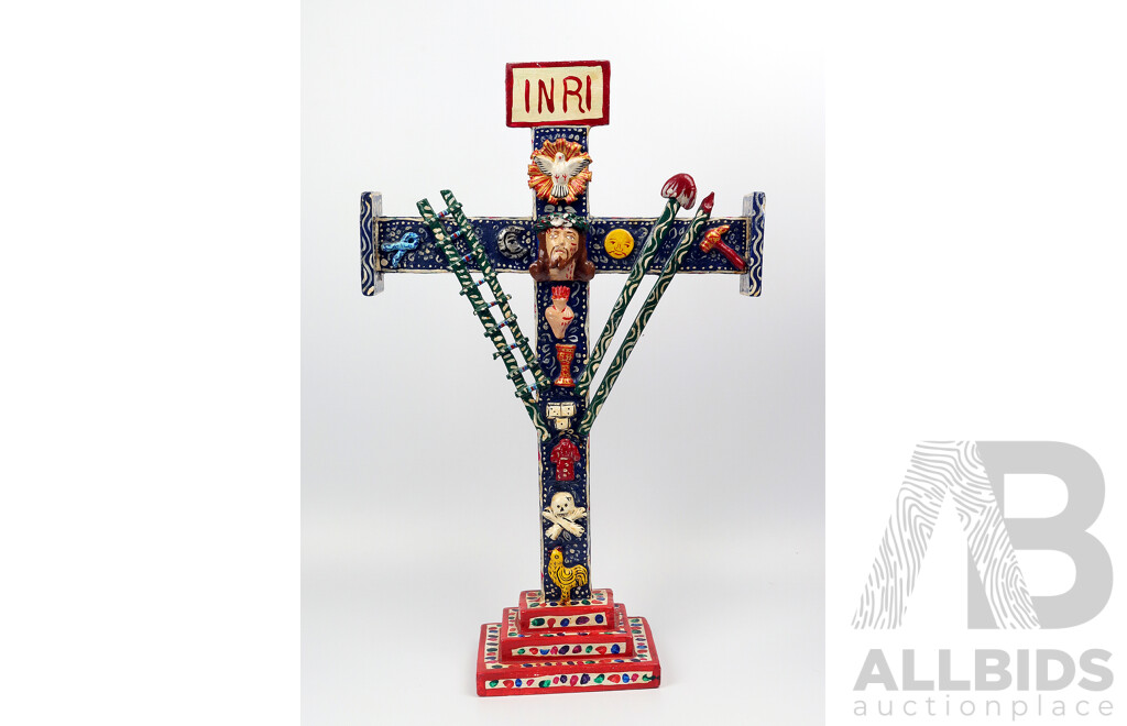 Hand-Painted Adean Passion Cross