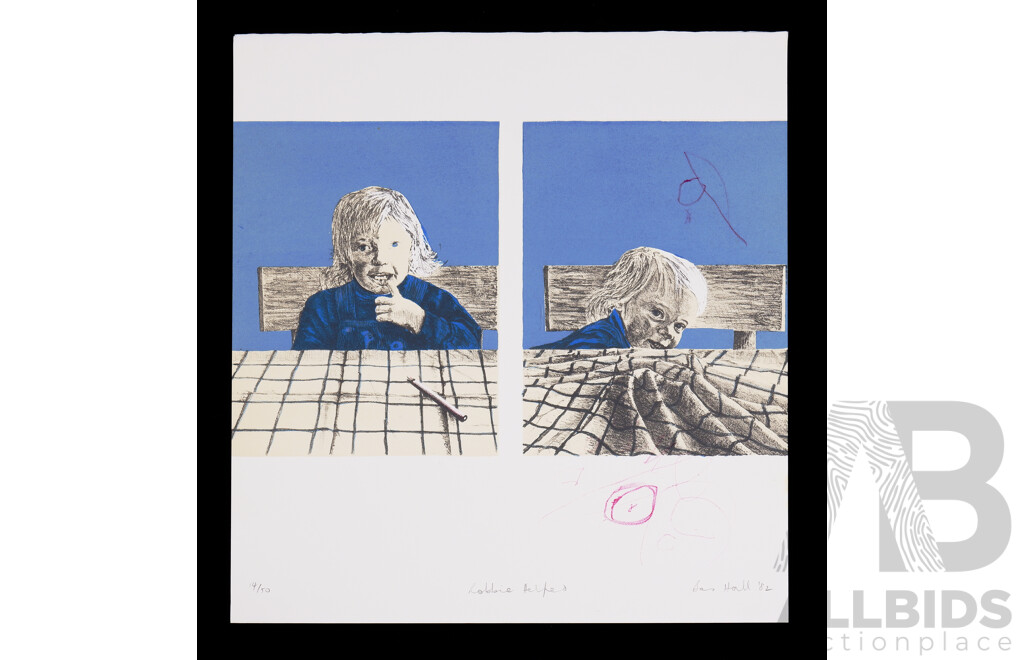 'Traces', Folio of Prints by Canberra School of Art Artists 1983 Including Jorg Schmeisser, Basil Hall, Elisabeth Kruger
