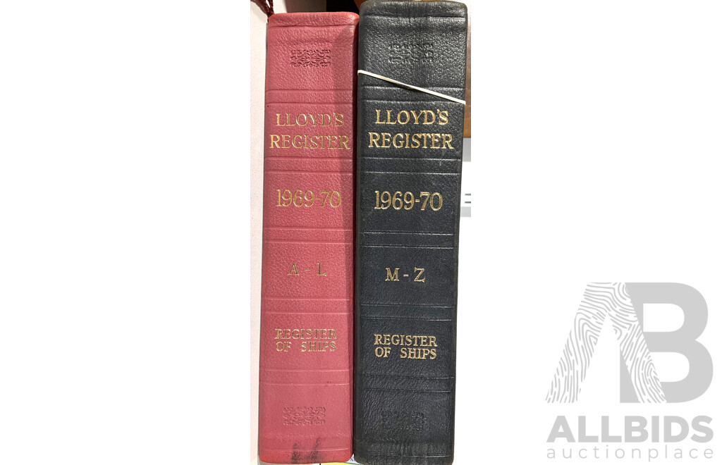 Lloyds Register of Ships, Two Volumes, 1969-1970