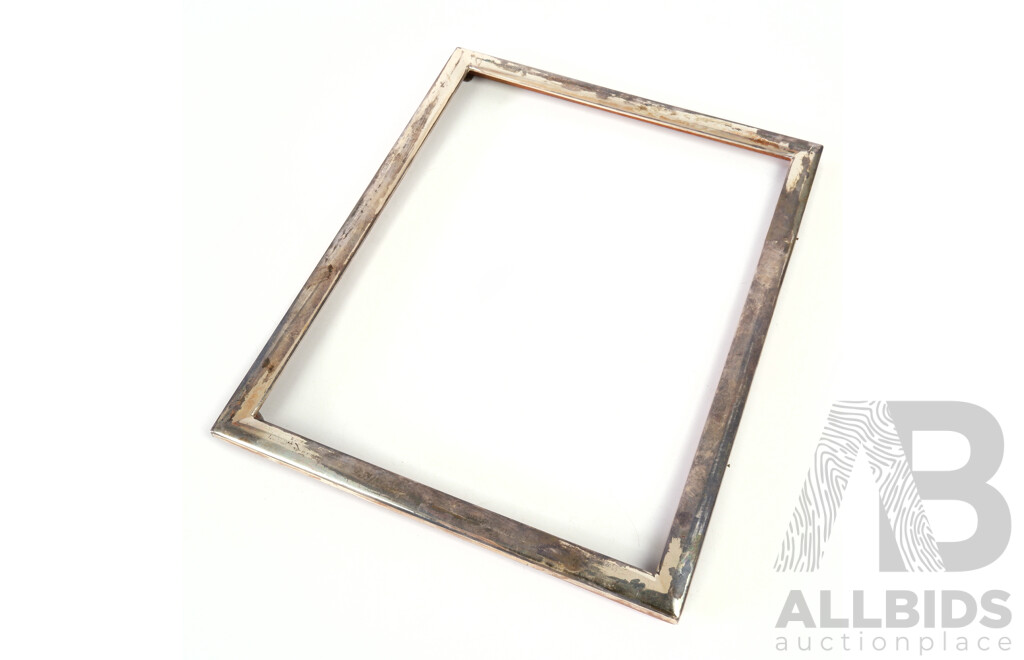 Antique Photograph Frame with Sterling Silver Surround, Marked Sterling 925