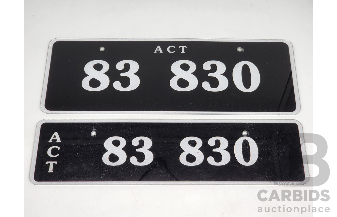 ACT 5-Digit Number Plate - 83830