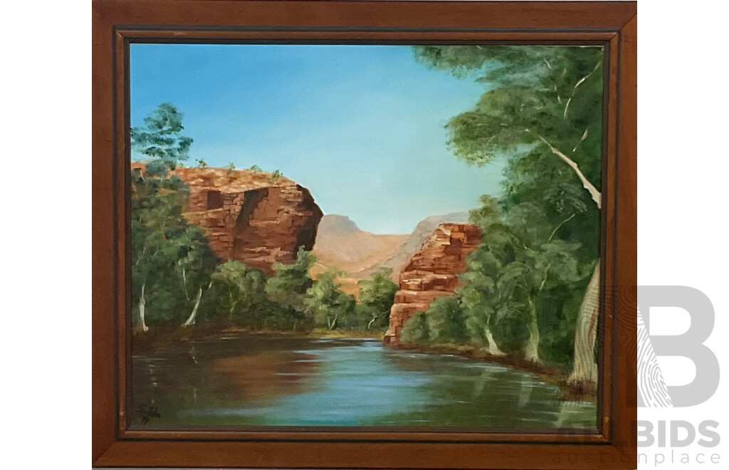 Central Australian Landscape, Acrylic on Canvas