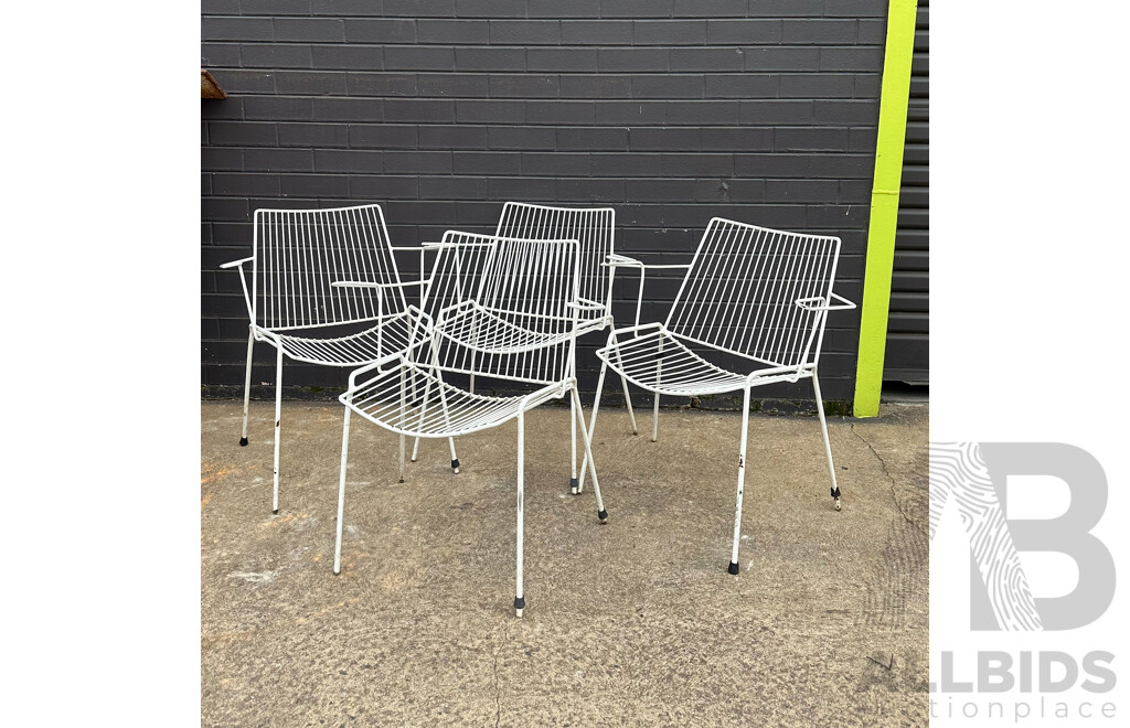 Four Vintage Breotex Style Garden Chairs