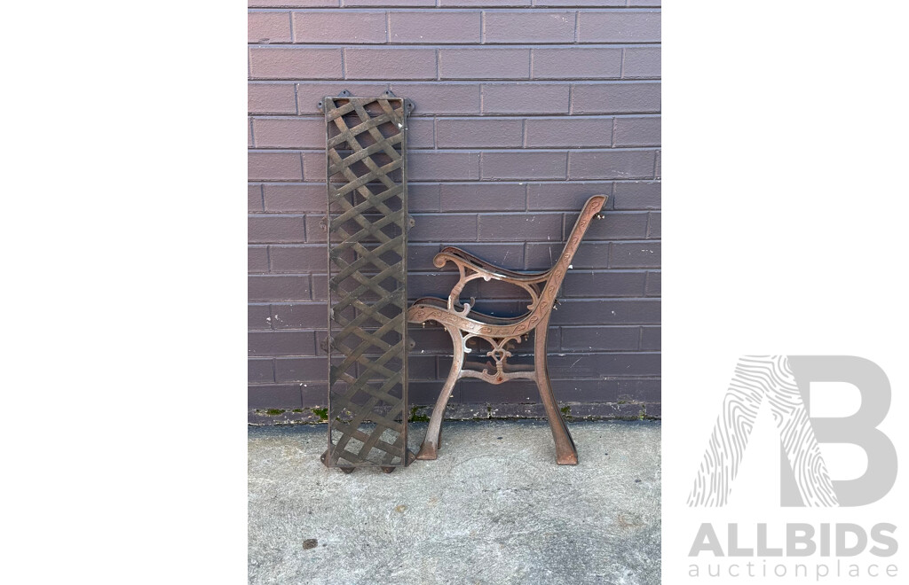 Vintage Cast Iron Garden Bench Ends