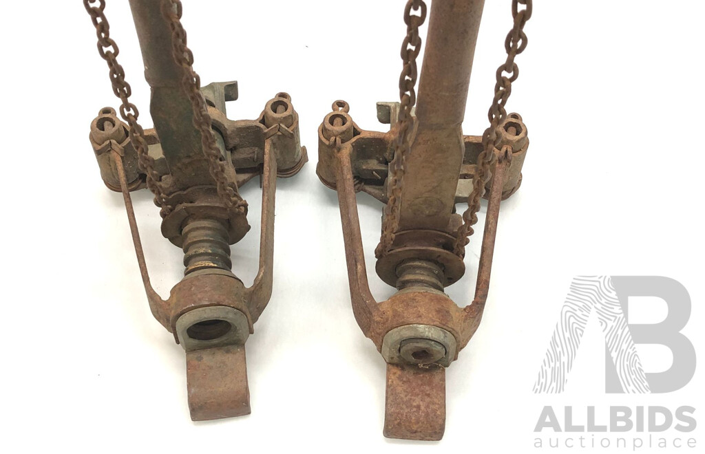 Vintage Plank Ratchet Flooring Jacks - Lot of Two