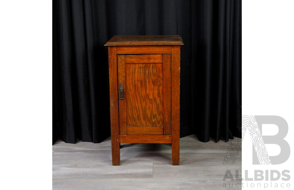 Art Deco Oak Pot Cupboard