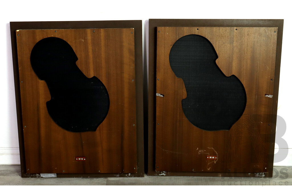 Very Cool Pair Planos Sonos Speakers Designed by Bertagna, with Set Wooden Feet, Model PL6U