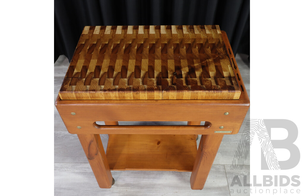 Butchers Block on Rolling Base