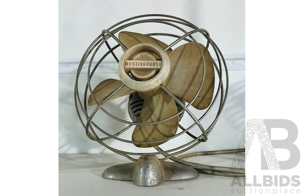 Vintage Westinghouse Corded Electrical Desk Fan