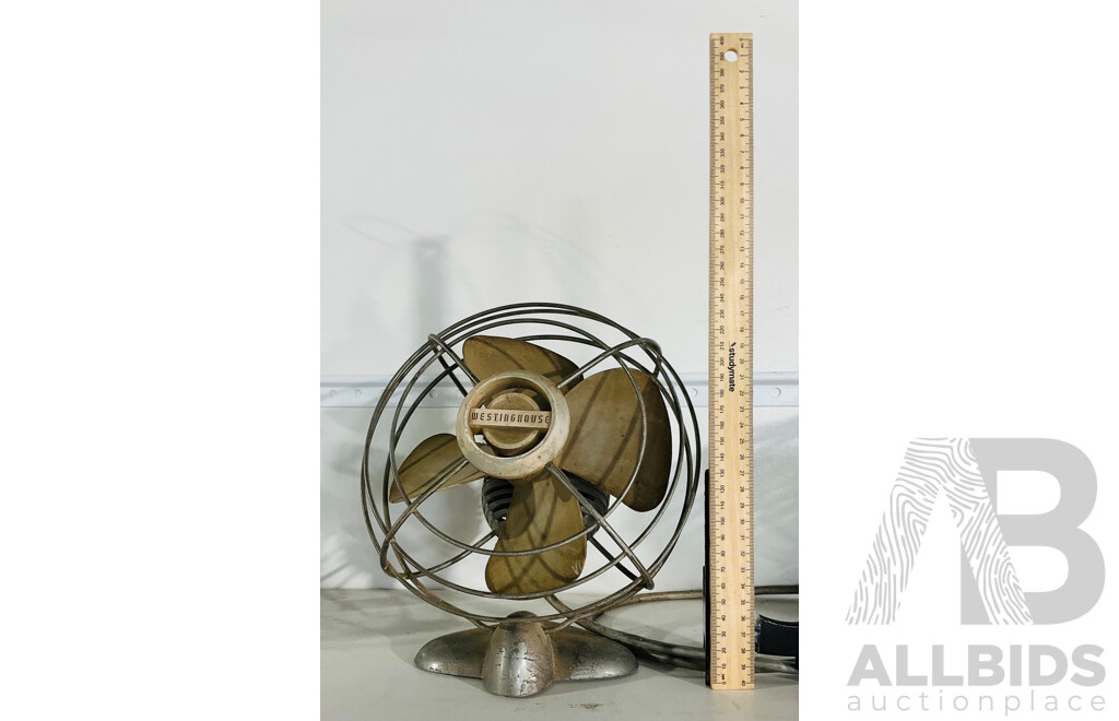 Vintage Westinghouse Corded Electrical Desk Fan