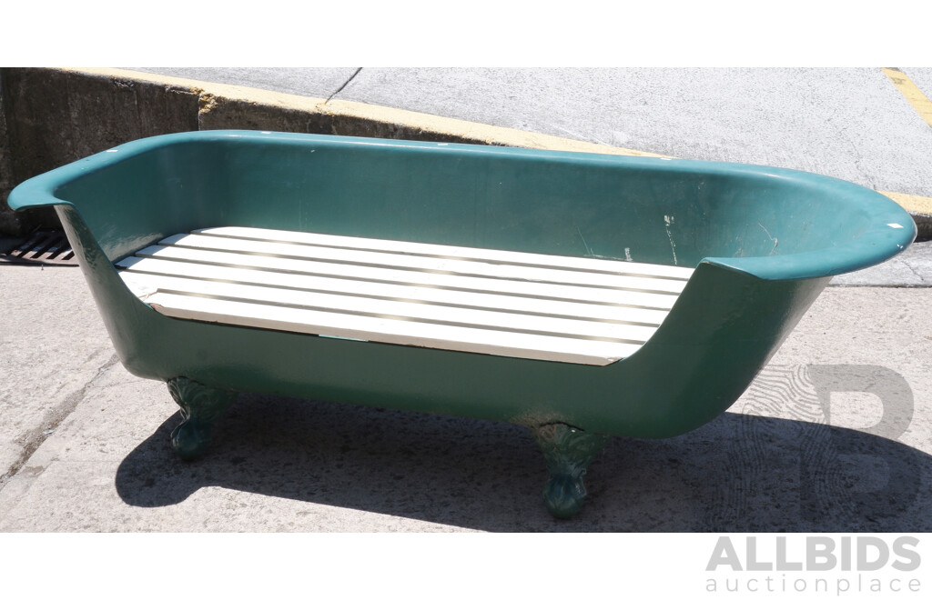 Cast Iron Claw Foot Tub Refitted as Bench Seat