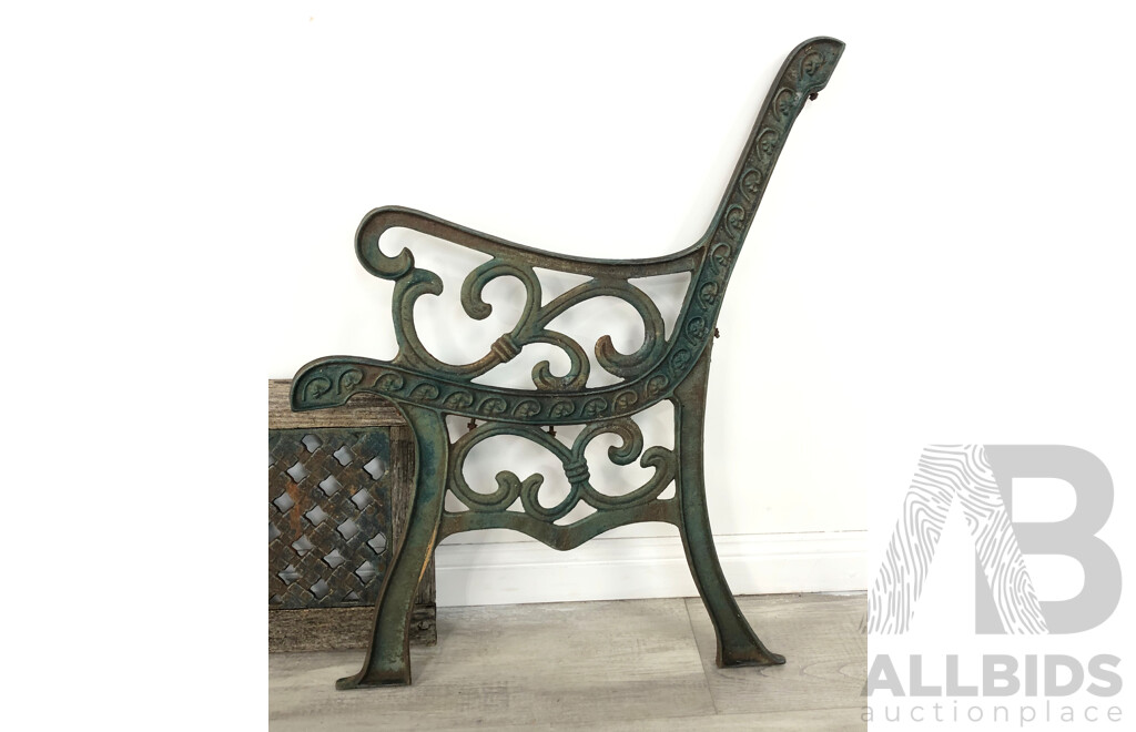 Cast Iron Bench Ends and Back Rest