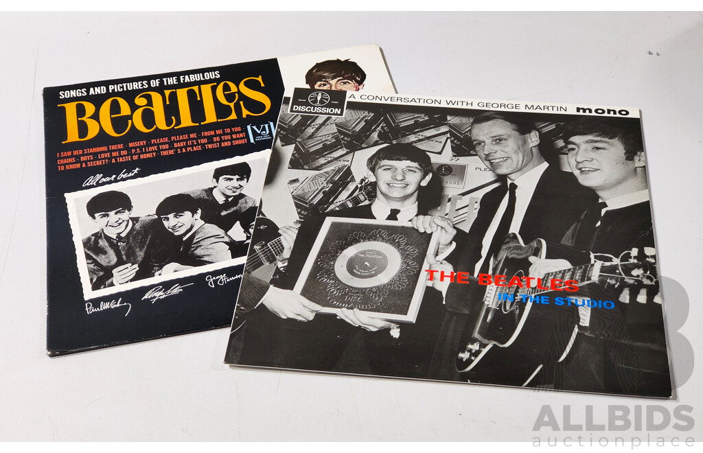 Songs & Pictures of the Fabulous Beatles, VJ1092, the Beatles in the Studio, STUD 10, Both Vinyl LP Records