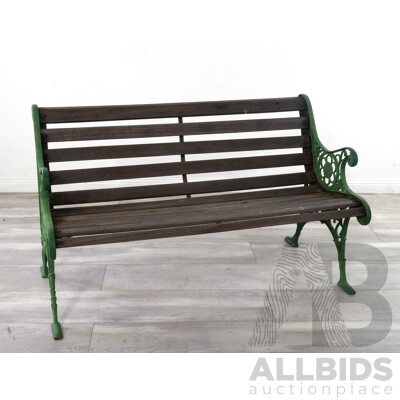 Cast Iron and Timber Garden Bench