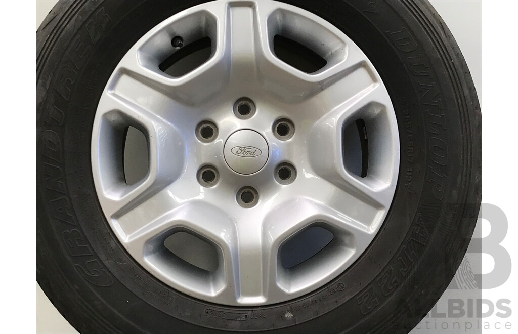 Ford Ranger 17 Inch Six Stud Alloy Wheels with Dunlop AT22 Tyres - Lot of Two