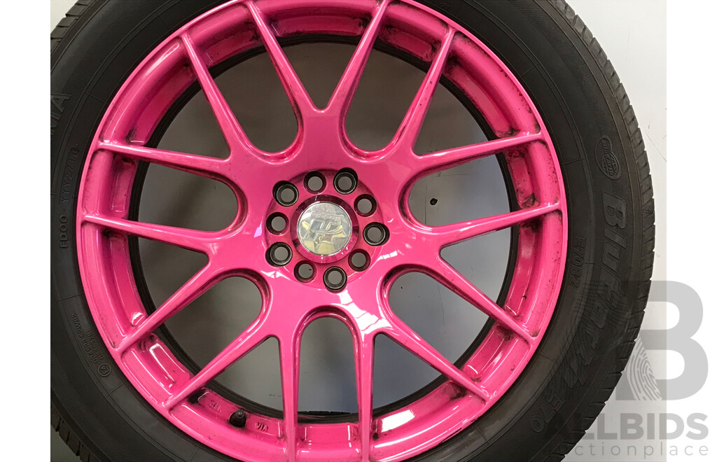 Hussla 18 Inch Five Stud Alloy Wheels with Yokohama BluEarth Tyres - Set of Four