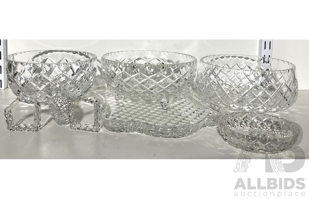 Good Collection of Vintage Crystal Tableware