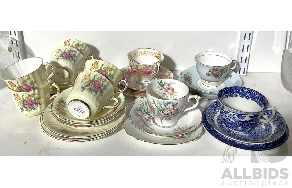 Good Collection of Vintage Teacups Including Royal Albert 'Serena'