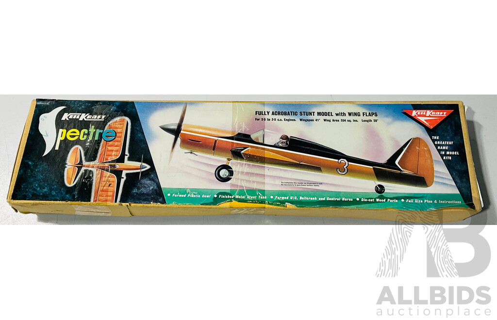 Vintage Keil Kraft Spectre Airplane Model in Original Box with Instructions