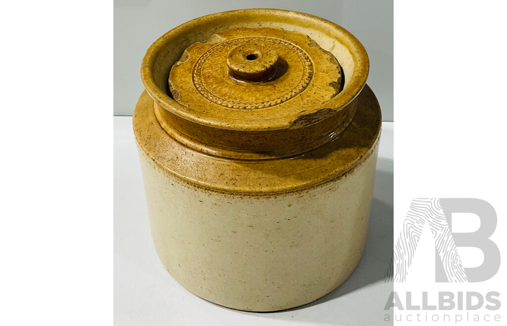 Vintage Ceramic Cockatoo Home-Made Jams Pot with Lid