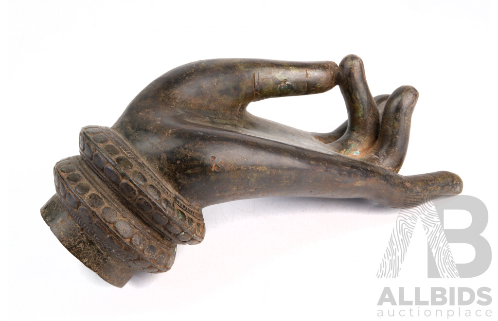 Vintage South East Asian Bronze Buddhas Hand