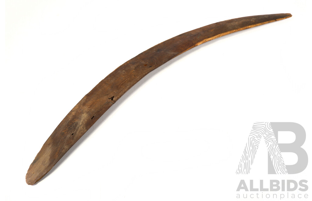 Vintage Hand Carved Australian Indigenous Hardwood Boomerang