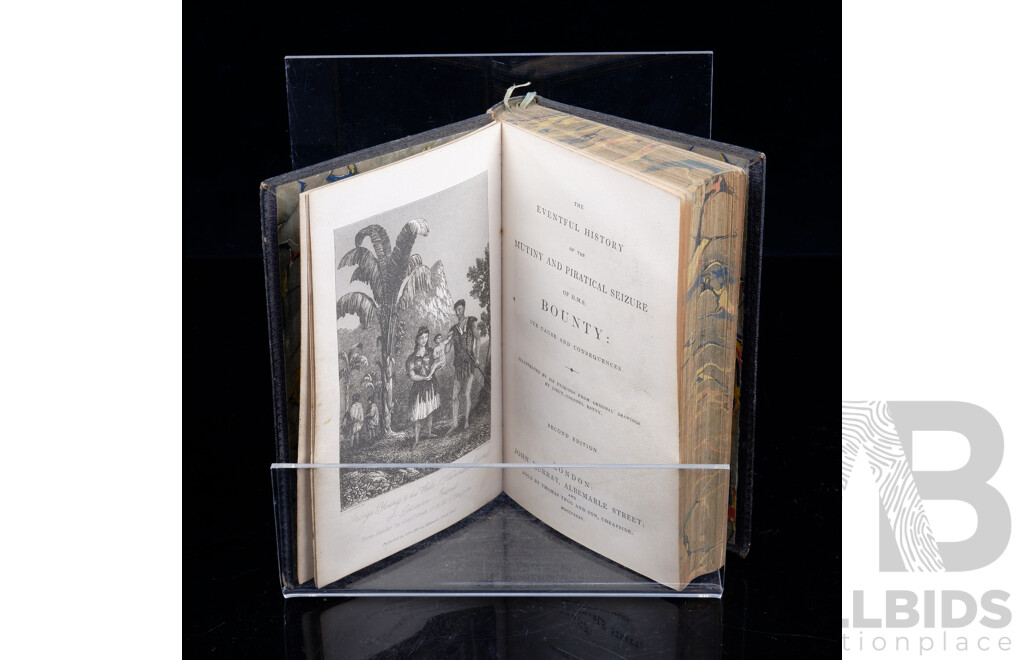 The Eventful History of the Mutiny and Piratical Seizure of HMS Bounty, John Murray, London, 1835, Leather Bound with Gilt Detail