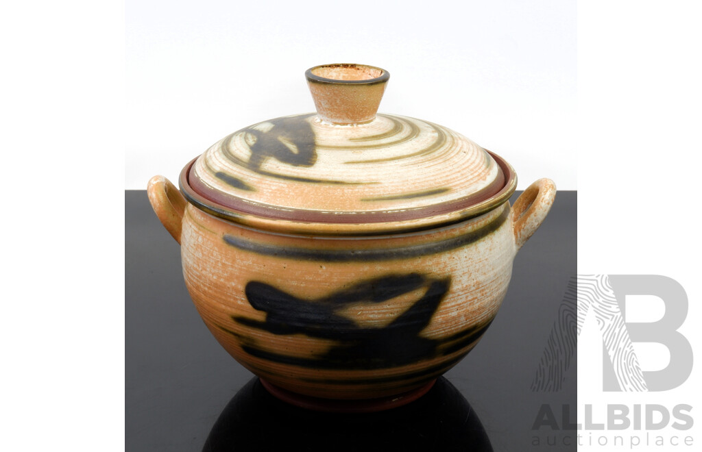 Australian Studio Pottery Lidded Tureen by Henri La Grand, Signed to Base