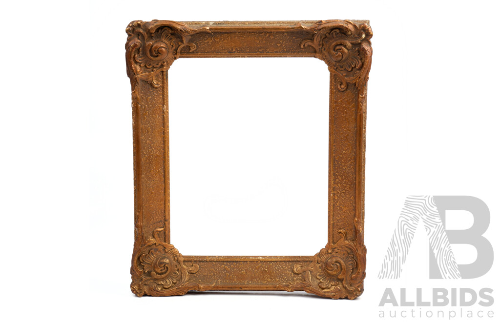 Antique Wood and Gesso Picture Frame