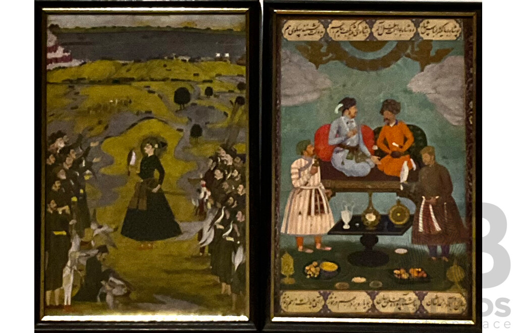 Quantity of Framed Indian Miniature Offset Prints, Various Sizes