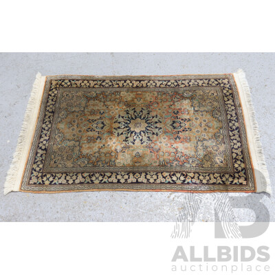 Finely Hand Knotted Kashmiri Silk Rug