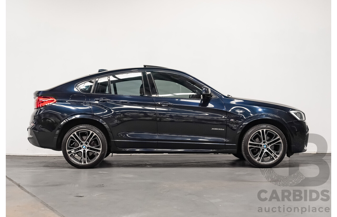 10/2014 BMW X4 Xdrive 30d (AWD) M-Sport Pack F26 MY15 5d Coupe Metallic Blue Turbo Diesel 3.0L