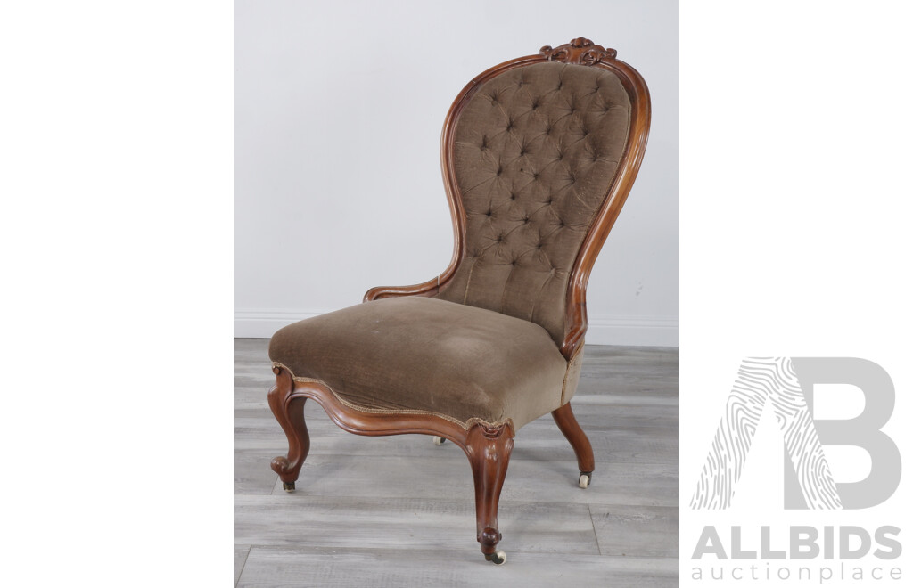 Victorian Upholstered Grandmother Chair