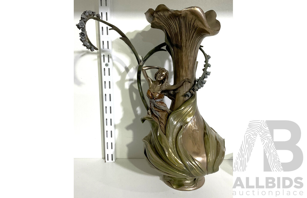 Veronese Art Nouveau Resin Figural Vase