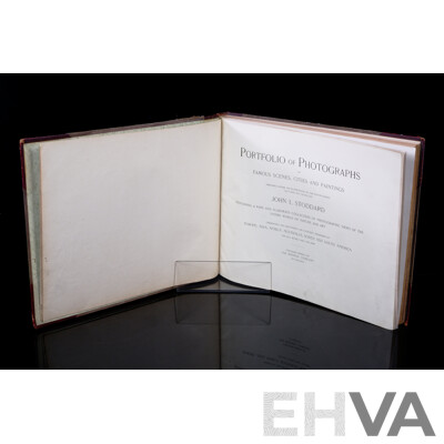 Portfolio of Photographs Etc, John L Stoddard, the Werner Company, Chicago, Hardcover