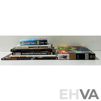 Collection Books Relating to Pop Culture Including Superheroes, Star Wars and More