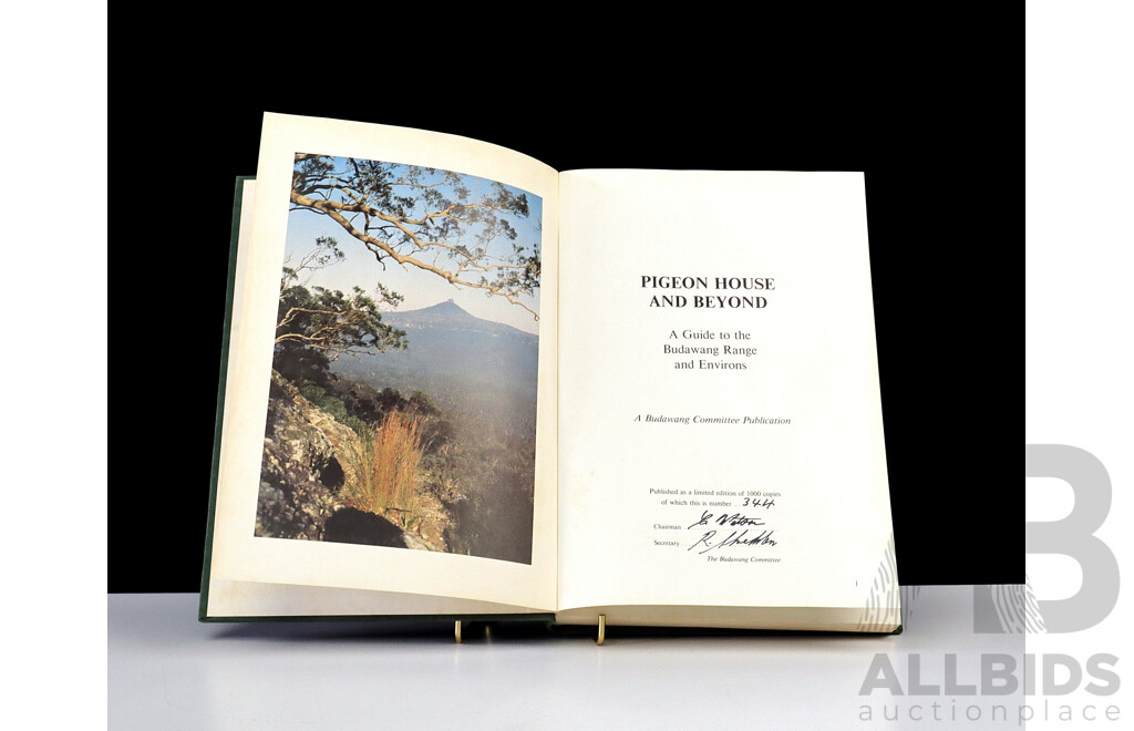 Limited Edition 344 of 1000, Pigeon House and Beyond, the Budawang Commitee Publication, 1982, Signed by Chairman & President of the Commitee, Cloth Bound Hardcover