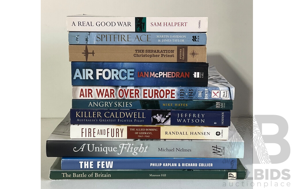 Collection Books Relating to WWII Air War Including a Unique Flight by Michael Nelmes and More