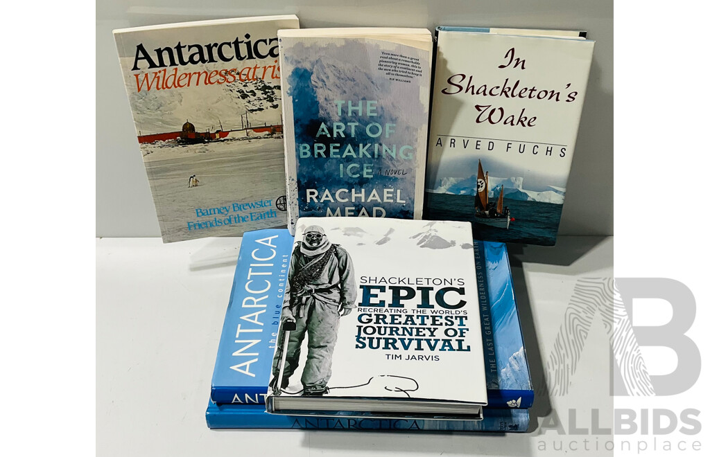 Collection Six Books Relating to Antarctic Exploration