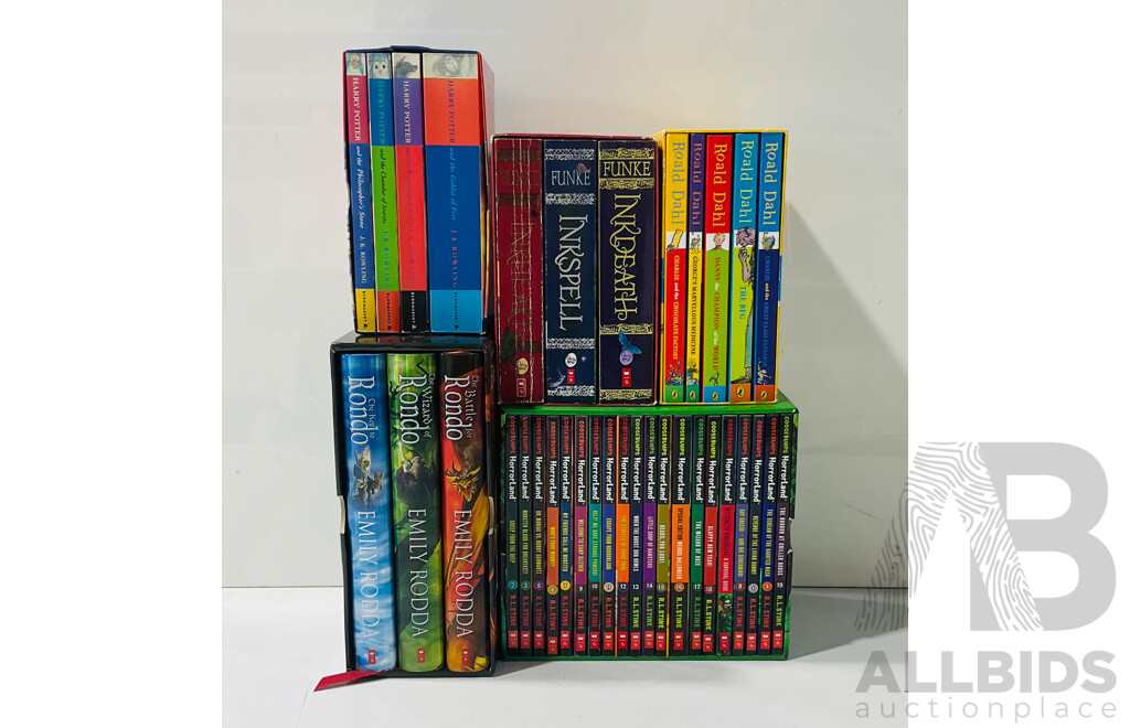 Great Collection Boxed Sets Childrens & Teen Books Including Harry Potter, R L Stine's Goosebumps Series, Hardcover Emily Rodda and More