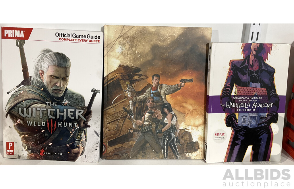 The Witcher Wild Hunt Official Game Guide Along with Graphic Novels the Umbrella Academy Hotel Oblivion & Wasted Lands by Doorman
