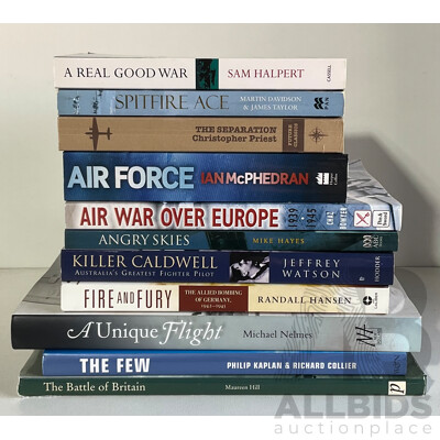 Collection Books Relating to WWII Air War Including a Unique Flight by Michael Nelmes and More