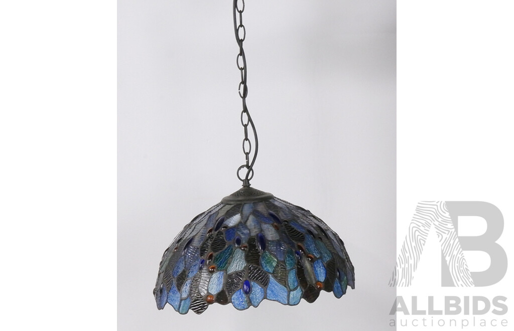 Antique Style Leadlight Pendant Light Fitting