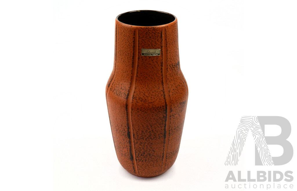 Retro Scheurich West German Ceramic Vase with Original Label