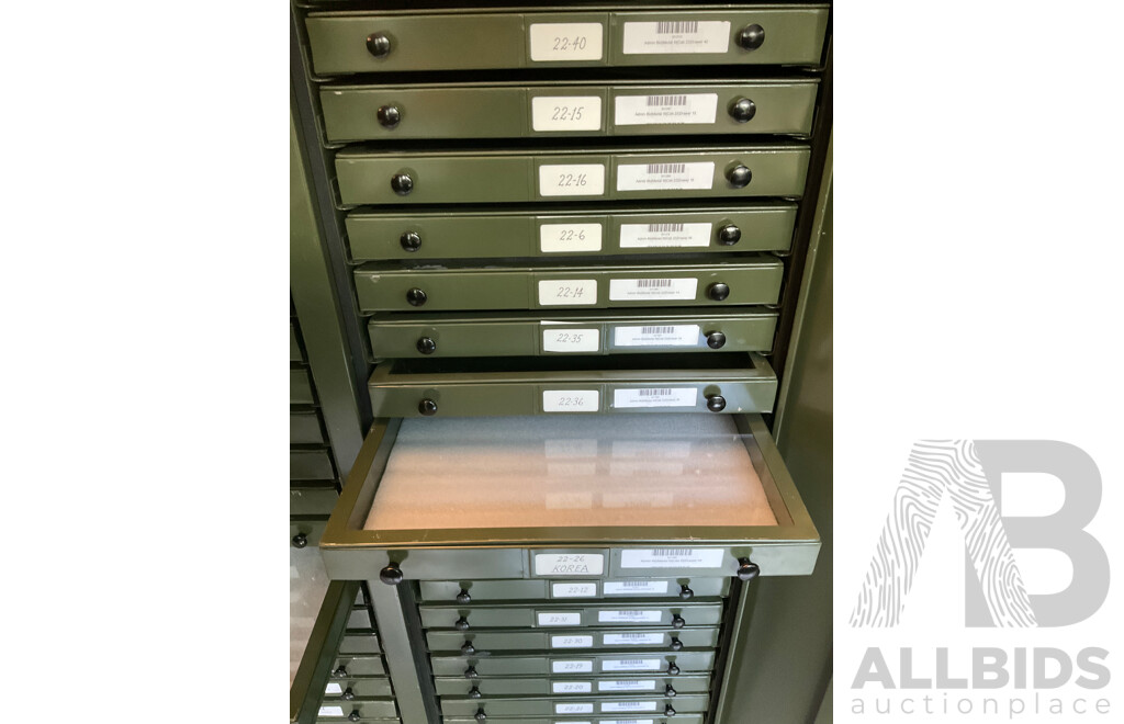 Large Metal Multi Drawer Storage Collectors Cabinets